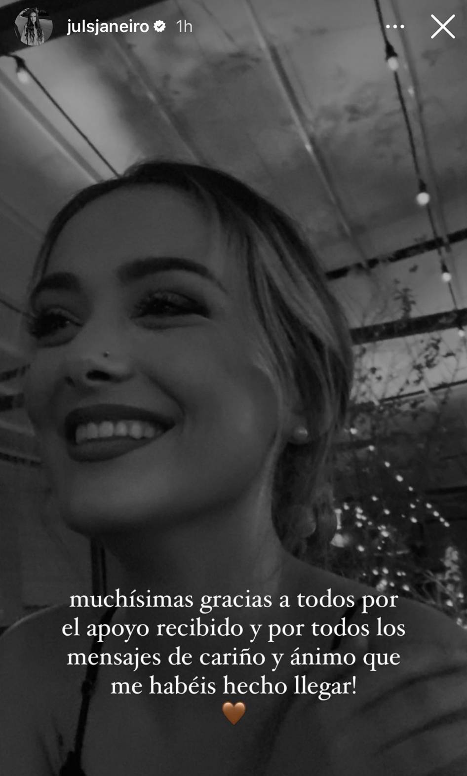 Stories de Julia Janeiro publicado en su perfil de Instagram / Instagram