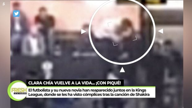 Gerard Piqué y Clara Chía en 'Ya es mediodía'. / Telecinco