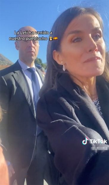 La Reina Letizia se da un ba&ntilde;o de masas / TikTok