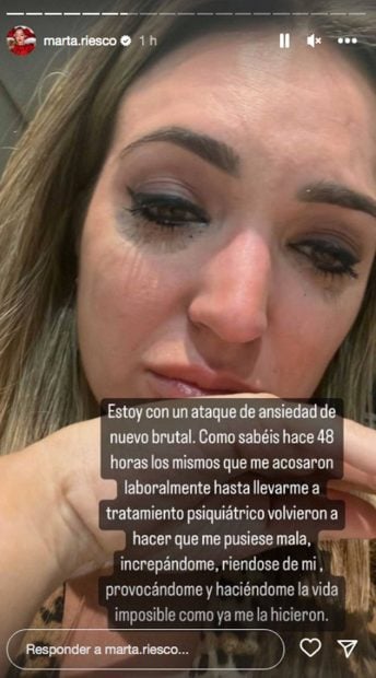 Un stories de Marta Riesco en Instagram / Instagram
