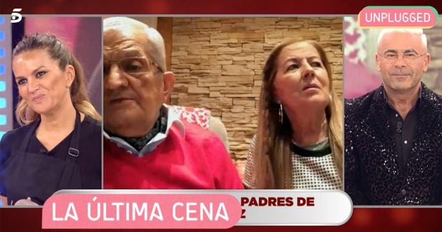 Marta L&oacute;pez hablando en directo con sus padres / Telecinco