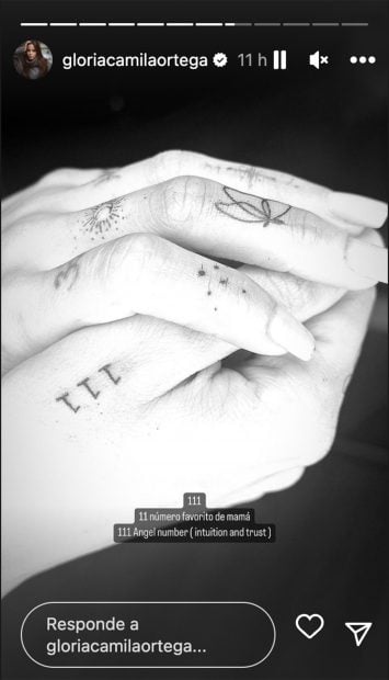 Storie del tatuaje que Gloria Camila ha dedicado a su madre. / Instagram