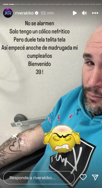 Kiko Rivera contando su &uacute;ltimo rev&eacute;s de salud / Instagram