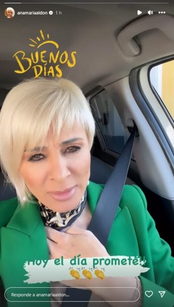 Storie de Ana Mar&iacute;a Ald&oacute;n. / Instagram