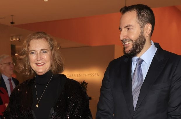 Borja y Francesca Thyssen en el Museo Nacional Thyssen-Bornemisza. / Gtres