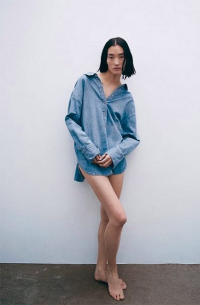 Camisa vaquera oversize de Zara / Zara