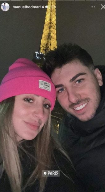 Rocío Flores y Manuel Bedmar en París / Instagram