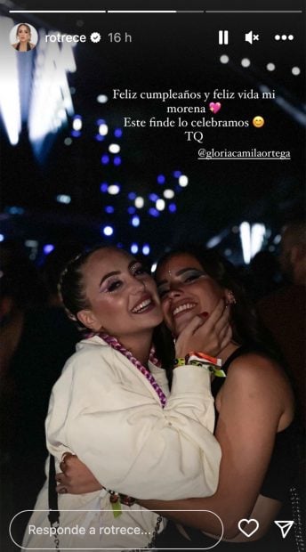 Roc&iacute;o Flores felicitando el cumplea&ntilde;os a Gloria Camila / Instagram