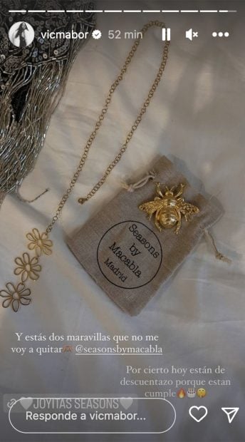 Storie del broche de Victoria Federica. / Instagram