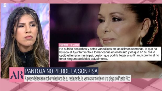 Isa Pantoja en 'El Programa de Ana Rosa'. / Telecinco