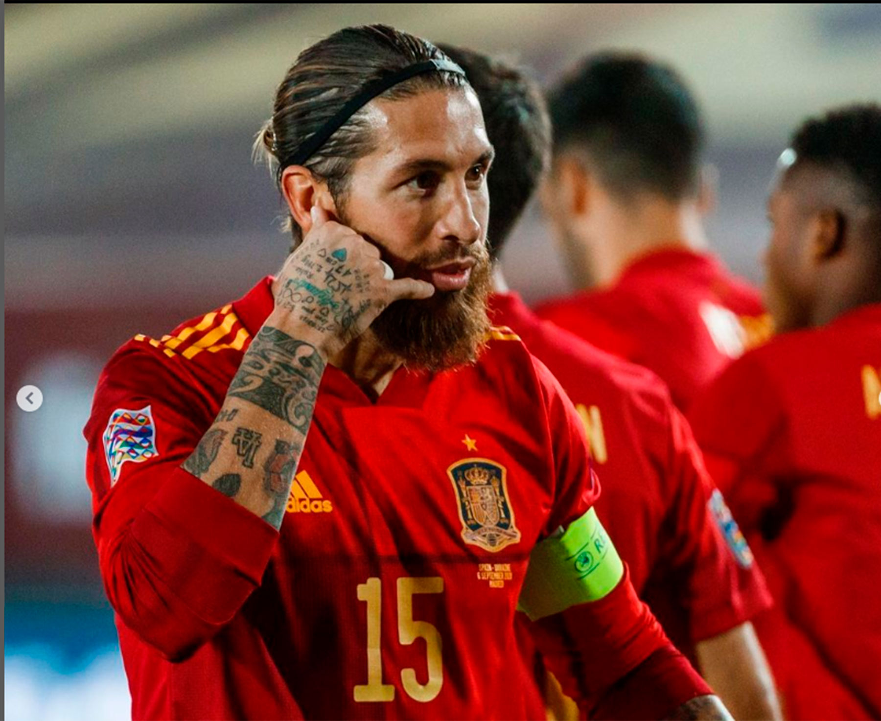Sergio Ramos, con Espa&ntilde;a / Instagram