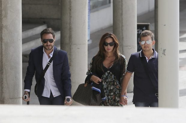 Antonio David Flores, Olga Moreno y David Flores en los juzgados / Gtres