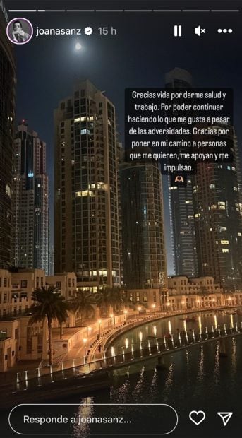 Joana Sanz en Dub&aacute;i / Instagram