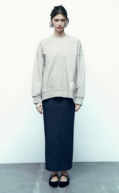 Sudadera gris oversize / Gtres