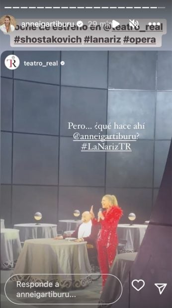 Storie de Anne Igartiburu. / Instagram