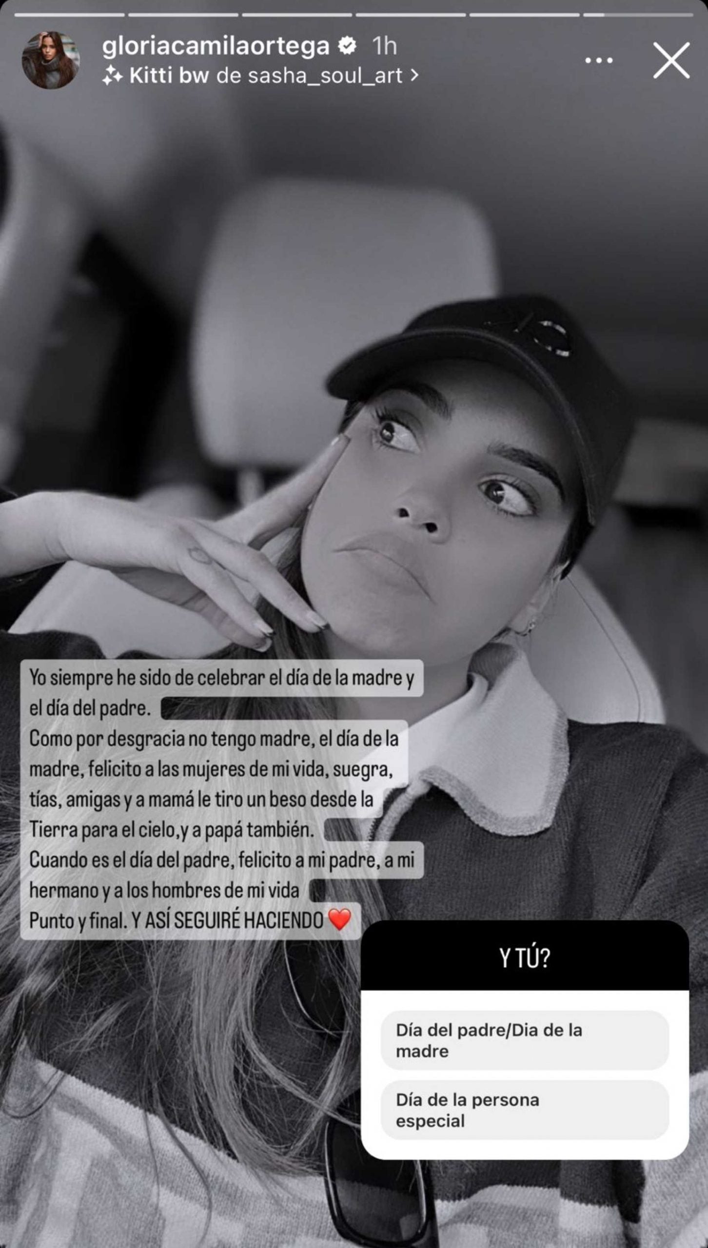 Stories de Instagram de Gloria Camila / Instagram
