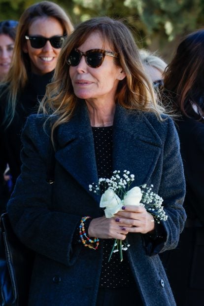 Lara Dibildos en el entierro de su madre. / Gtres