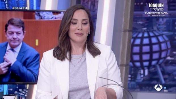 Tamara Falc&oacute; colaborando en el plat&oacute; de 'El Hormiguero'. / Antena 3