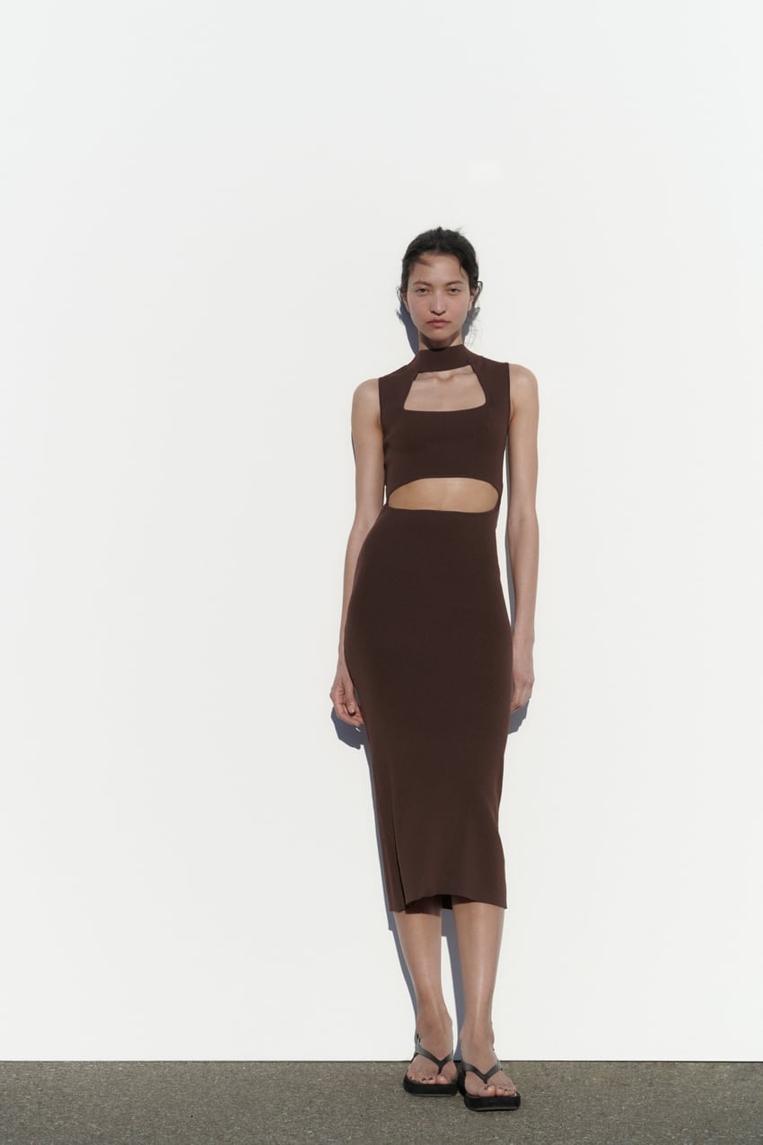 Si tienes un evento este vestido de Zara de punto es el perfecto: realza tu figura