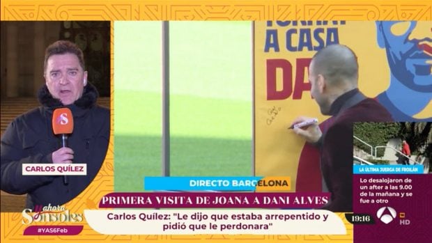 Carlos Qu&iacute;lez en una intervenci&oacute;n para 'Y ahora Sonsoles'. / Antena 3