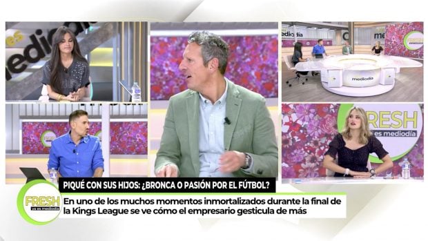 Los colaboradores en el plat&oacute; de 'Ya es mediod&iacute;a'. / Telecinco