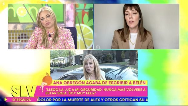 Belén Eseteban en el plató de 'Sálvame'. / Telecinco