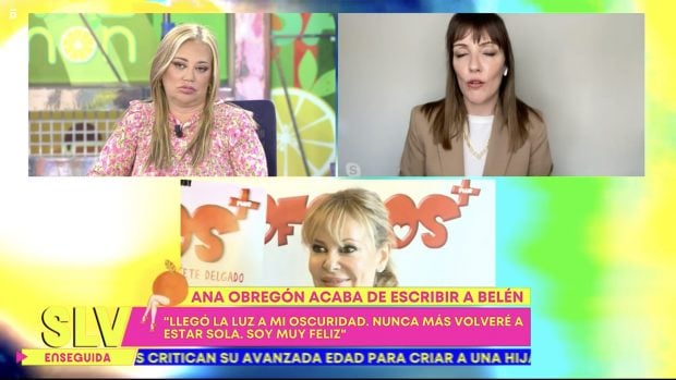 Belén Eseteban en el plató de 'Sálvame'. / Telecinco