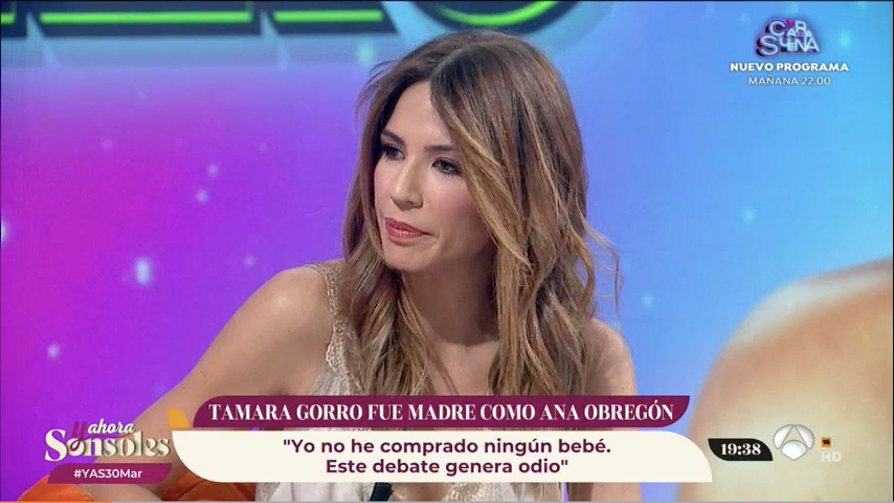 Tamara Gorro en ‘Y ahora Sonsoles’. / Antena 3