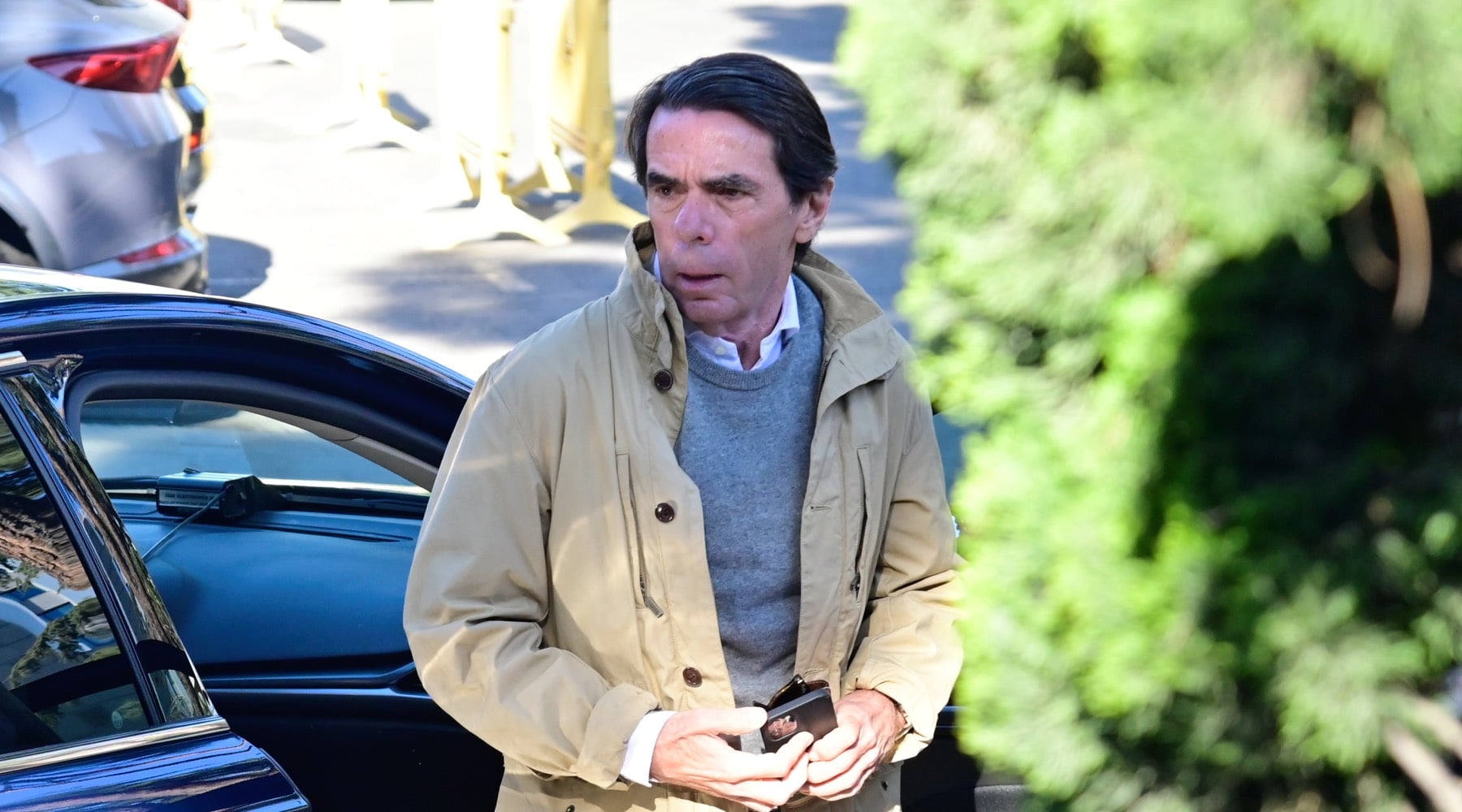 Jose Mar&iacute;a Aznar en el tanatorio de Josep Piqu&eacute;/ Gtres