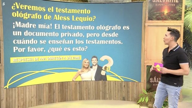 Omar Su&aacute;rez hablando de Ana Obreg&oacute;n en 'S&aacute;lvame'. / Telecinco
