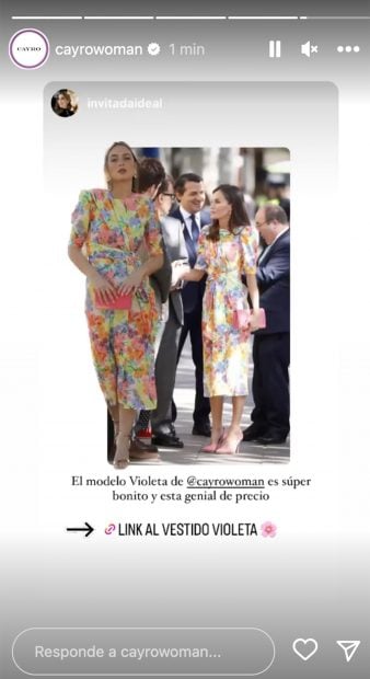 Vestido de Letizia / Instagram
