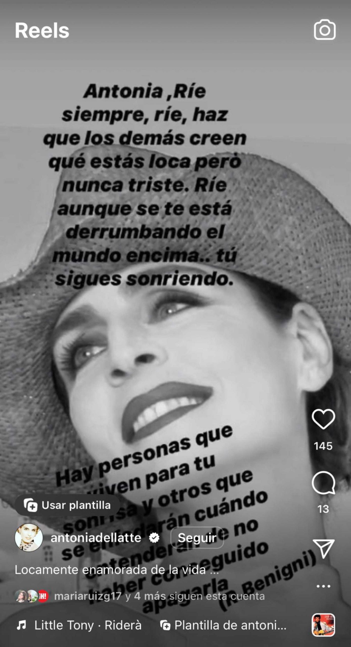 Stories de Instagram de Antonia Dell&rsquo;Atte / Instagram