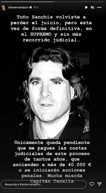 Storie de Kiko Hern&aacute;ndez. / Instagram
