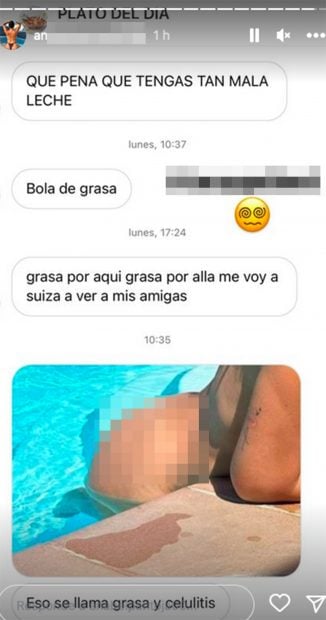 Anabel Pantoja comparte un storie en Instagram / Redes sociales