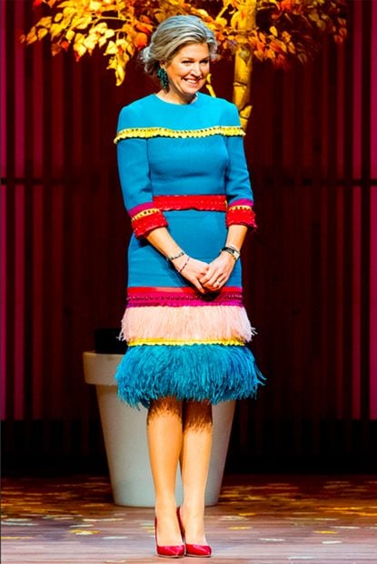 M&aacute;xima de Holanda con un vestido de colores / Gtres