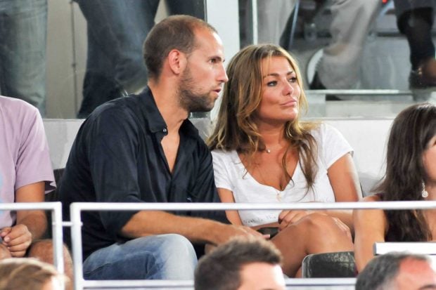 Amaia Montero y Gonzalo Mir&oacute; en un partido de tenis, en Madrid / Gtres