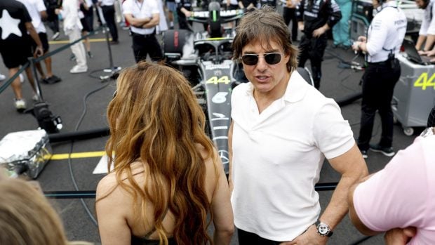 Tom Cruise y Shakira en el Gran Premio de Miami de F&oacute;rmula 1. / Gtres