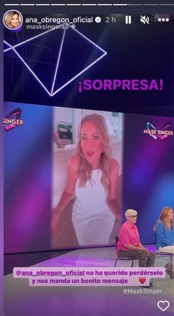 Ana Obreg&oacute;n manda un mensaje a 'Mask Singer' / Instagram