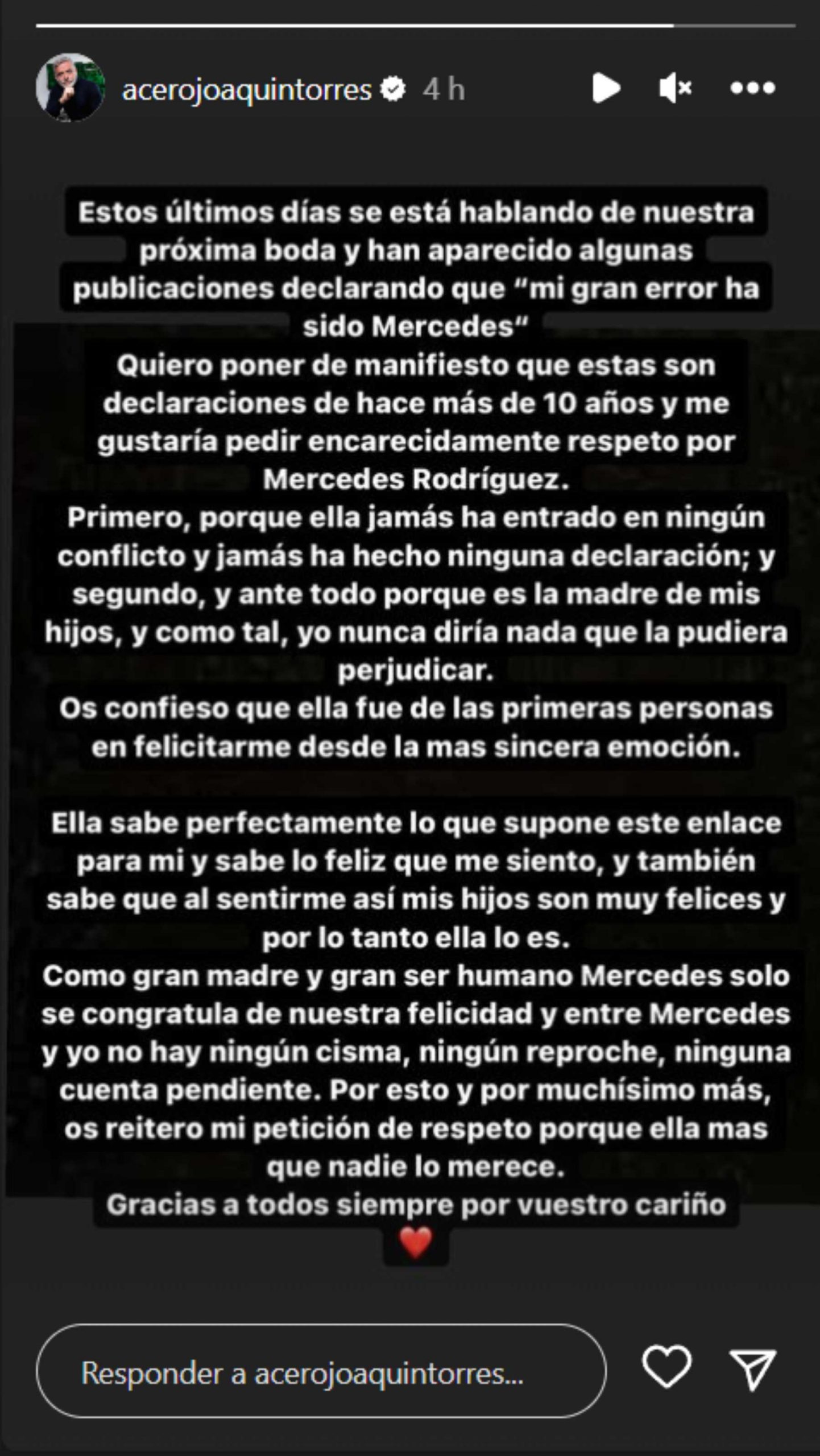 Stories de Instagram de Joaqu&iacute;n Torres / Instagram
