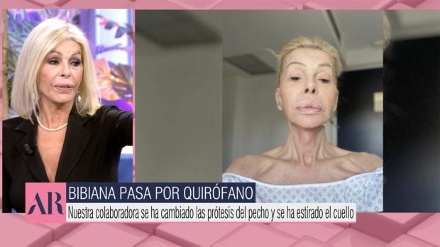 Bibiana Fern&aacute;ndez hablando sobre su operaci&oacute;n en 'El Programa de Ana Rosa'. / Telecinco