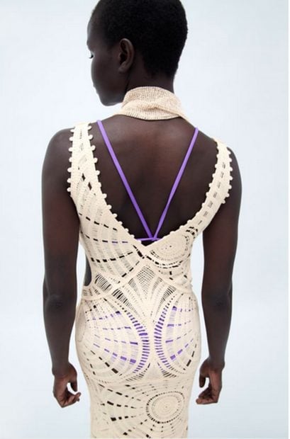 Parte trasera del dise&ntilde;o del vestido de Zara / Zara