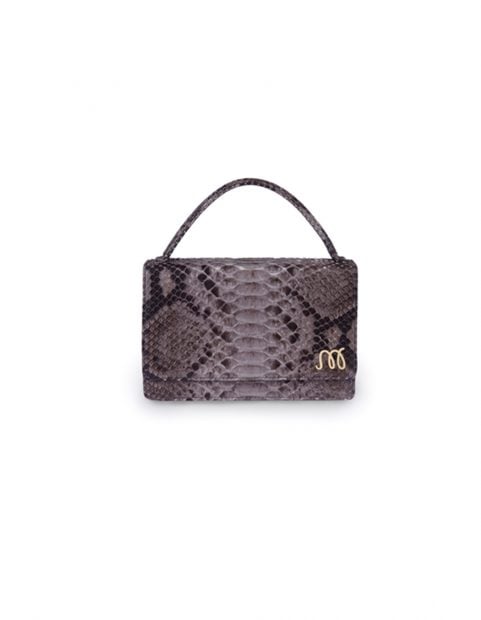Bolso de piel de serpiente 'Scarl'. / Monpetitpython