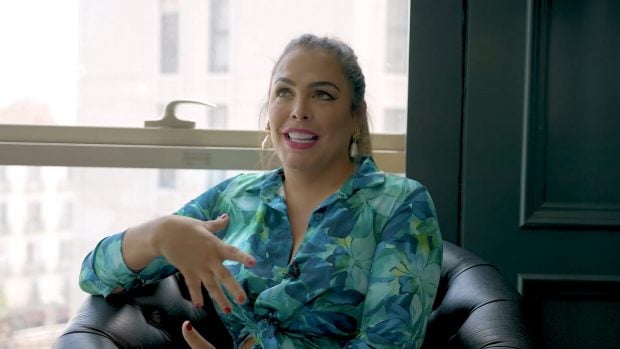 Amor Romeira en una entrevista para 'Mtmad Outdoor'. / Telecinco