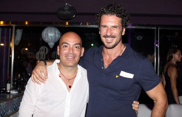 Kike Sarasola y Carlos Marrero en un acto p&uacute;blico en Ibiza. / Gtres