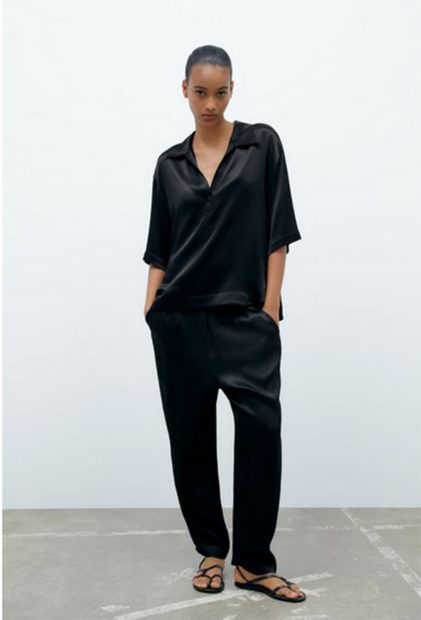 Pantalones satinados de Zara / Zara
