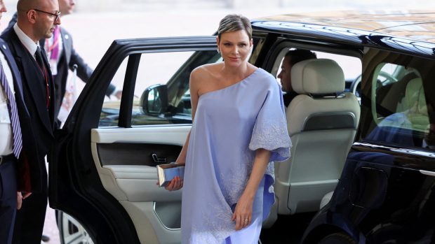 Charlene de M&oacute;naco en la recepci&oacute;n de la coronaci&oacute;n de Carlos III / Gtres