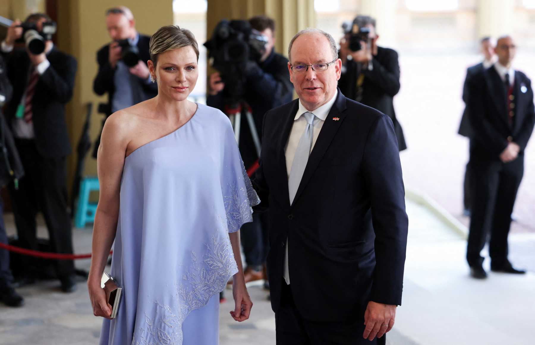 Charlene de M&oacute;naco y el Pr&iacute;ncipe Alberto en un evento / Gtres