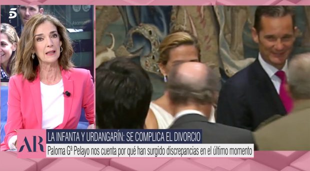 Paloma Garc&iacute;a-Pelayo hablando sobre el divorcio de la infanta Cristina y Urdangarin / Telecinco
