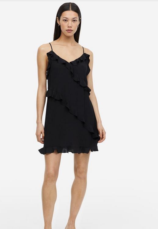 Un vestido de crep&eacute; con volantes: la nueva joya de H&M que parece de la realeza y cuesta muy poco