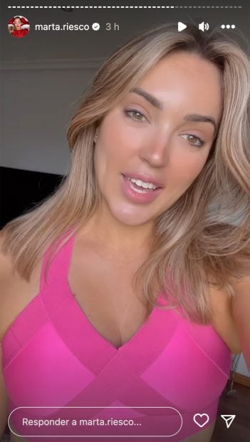 Marta Riesco hablando a trav&eacute;s de sus stories de Instagram./ Instagram